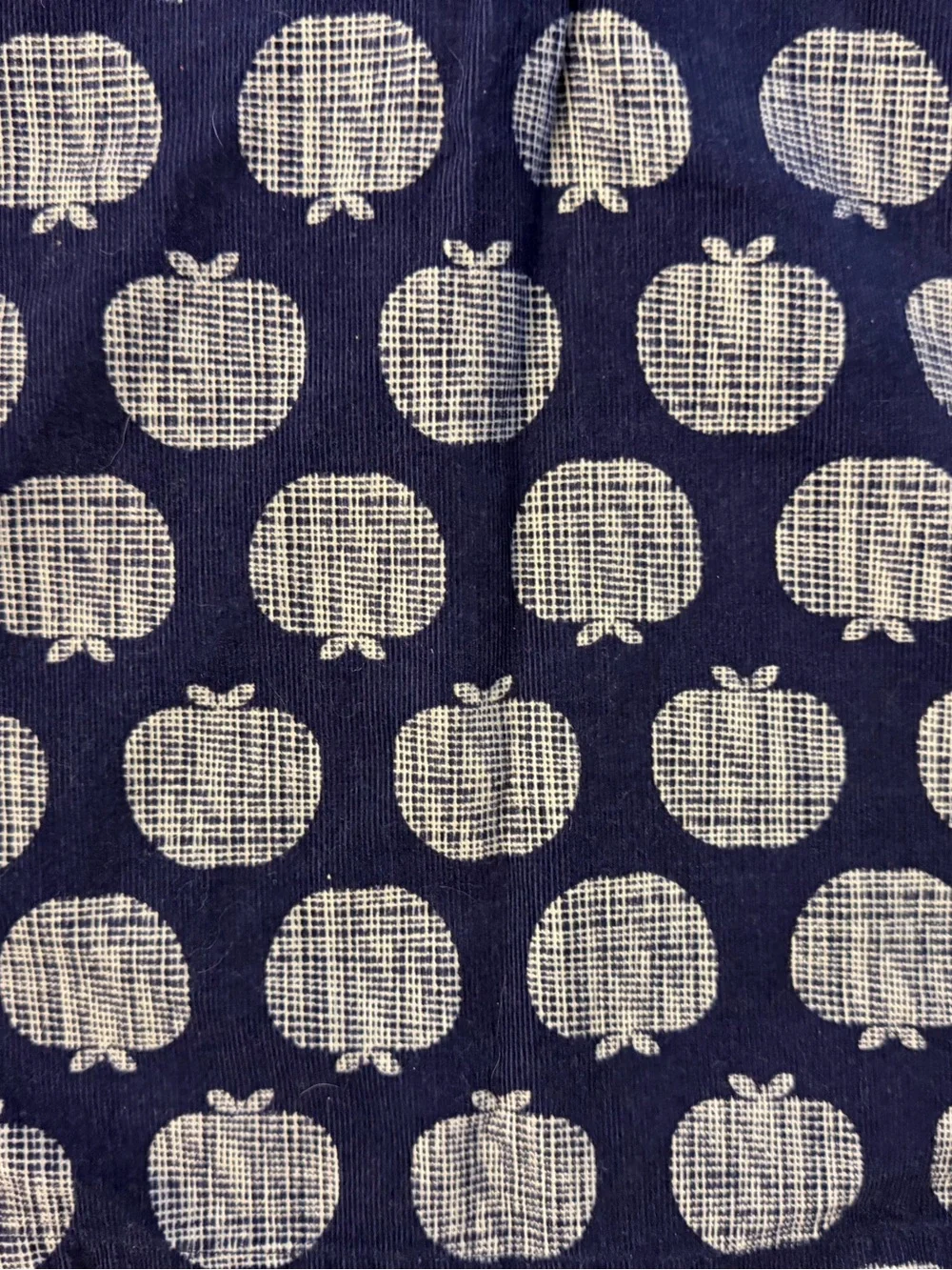 Gymboree Girl's Size 18-24 Months Navy Soft Corduroy Dress With Apple Pattern